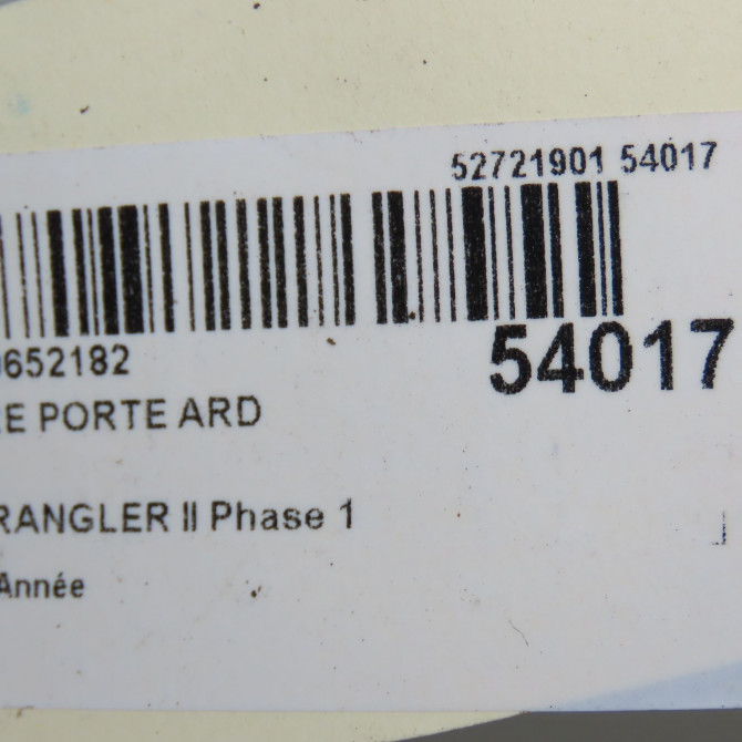 Serrure porte ard occasion JEEP WRANGLER II Phase 1 04-2007->... K68282960AA 6