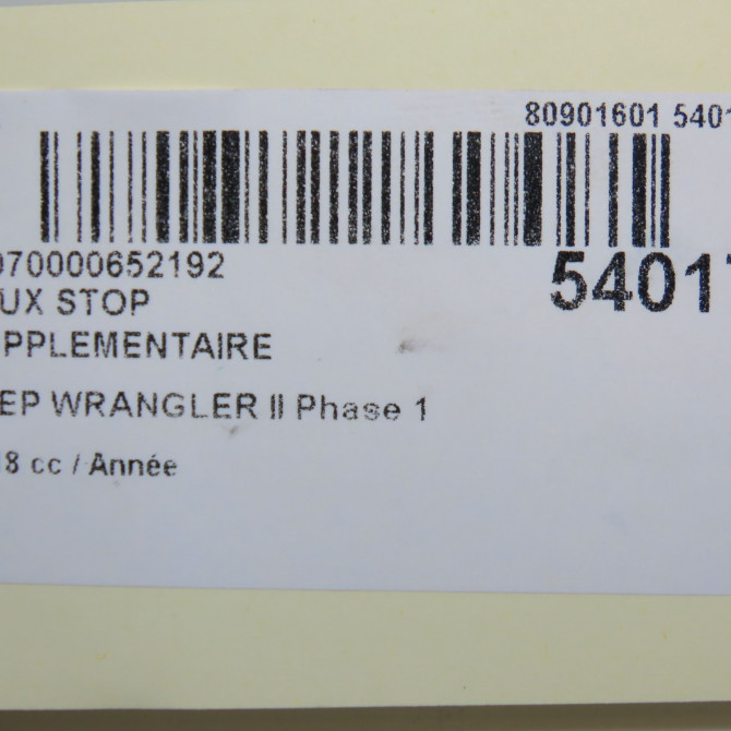 Feux stop supplementaire occasion JEEP WRANGLER II Phase 1 04-2007->... K68281930AA 5