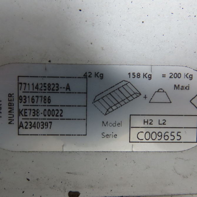 Barre de toit occasion RENAULT MASTER III 7