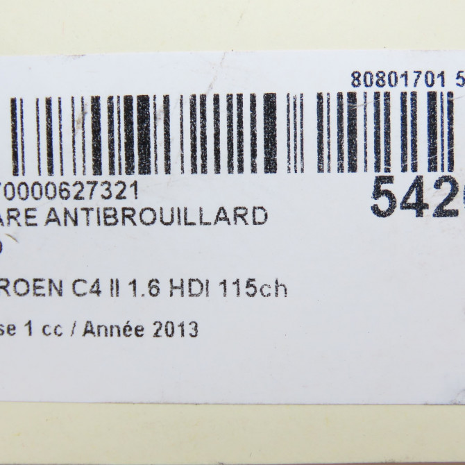 Phare antibrouillard avant droit occasion CITROEN C4 II Phase 1 10-2010->01-2015 1.6 HDI 115ch 6208Q3 5