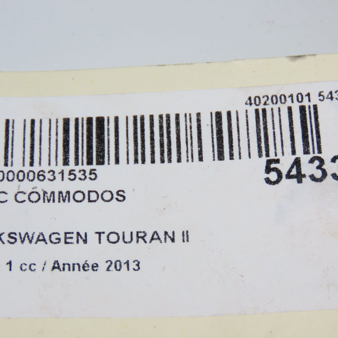 Bloc commodos occasion VOLKSWAGEN TOURAN II Phase 1 09-2010->12-2015 2.0 TDI 140ch 5K0953502M9B9 7