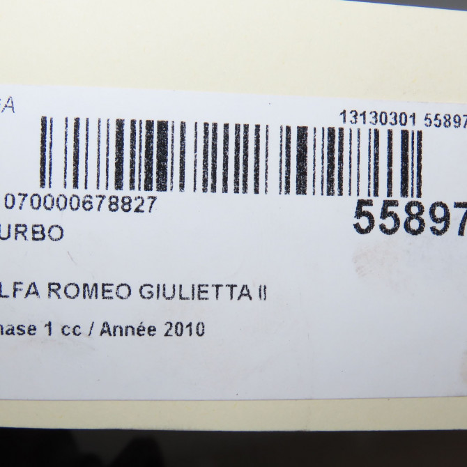 Turbo occasion ALFA ROMEO GIULIETTA II Phase 1 03-2010->12-2013 1.6 JTDM 105ch 55246404 8