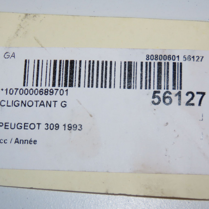 Clignotant gauche occasion PEUGEOT 309 5