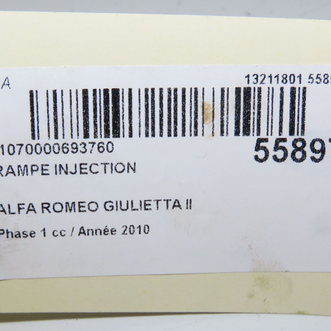 Rampe injection occasion ALFA ROMEO GIULIETTA II Phase 1 03-2010->12-2013 1.6 JTDM 105ch 55215208 6