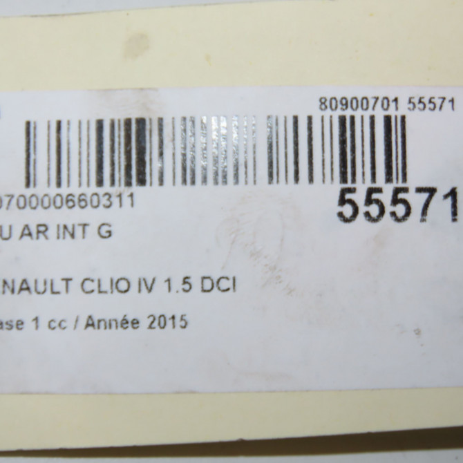Feu arrière interieur gauche occasion RENAULT CLIO IV Phase 1 07-2012->... 1.5 DCI 90ch 265552424R 5