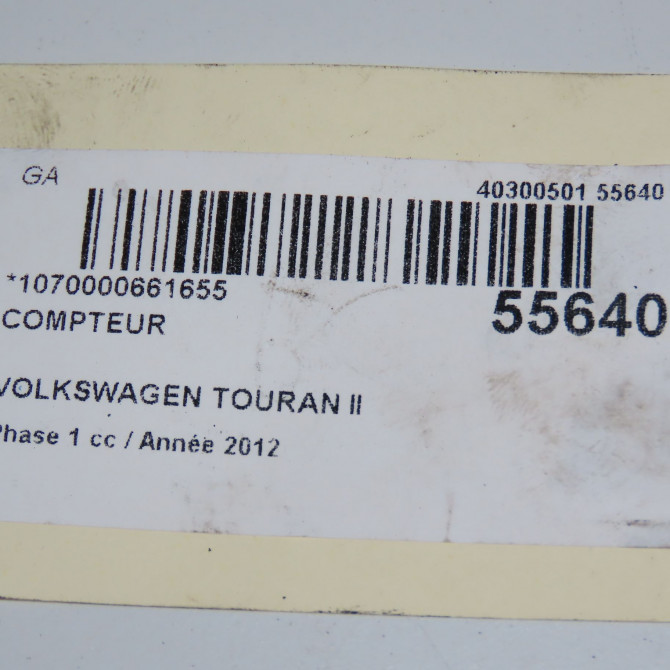 Compteur occasion VOLKSWAGEN TOURAN II Phase 1 09-2010->12-2015 2.0 TDI 140ch 1T0920875A 5