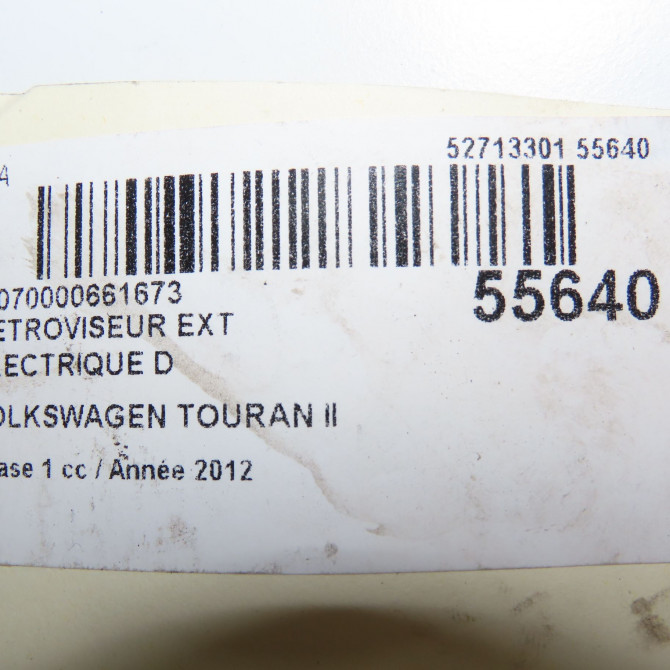 Retroviseur exterieur electrique droit occasion VOLKSWAGEN TOURAN II Phase 1 09-2010->12-2015 2.0 TDI 140ch 1T1857508AB9B9 5