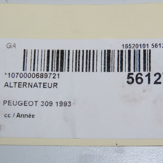 Alternateur occasion PEUGEOT 309 7