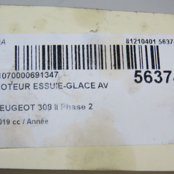 Moteur essuie-glace avant occasion PEUGEOT 308 II 308 II Phase 2 2017-04-01-> 9810327980 5