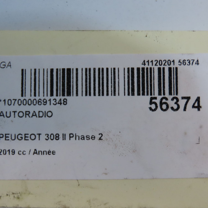 Autoradio occasion PEUGEOT 308 II 308 II Phase 2 2017-04-01-> 1684656580 7