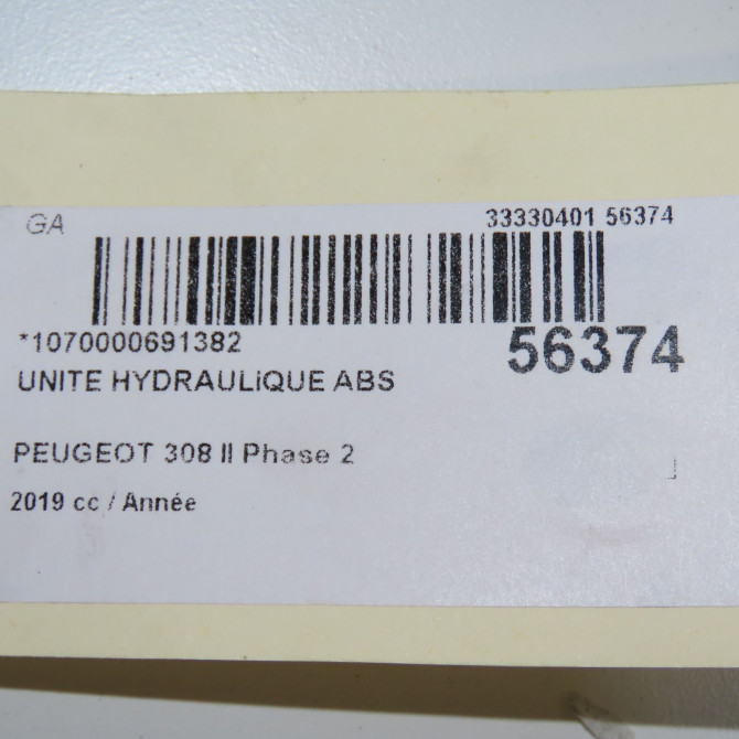 Unité hydraulique ABS occasion PEUGEOT 308 II 308 II Phase 2 2017-04-01-> 1637315880 6
