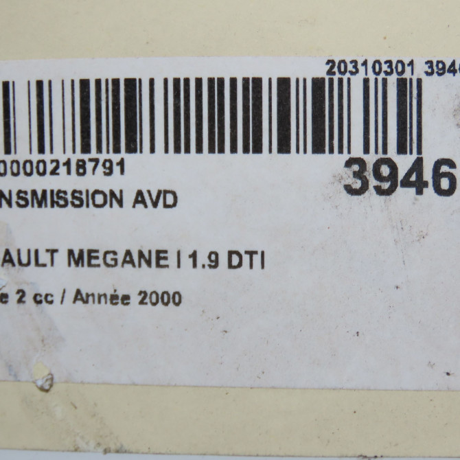 Transmission avant droite occasion RENAULT MEGANE I Phase 2 03-1999->06-2003 1.9 DTI 7700111918 6