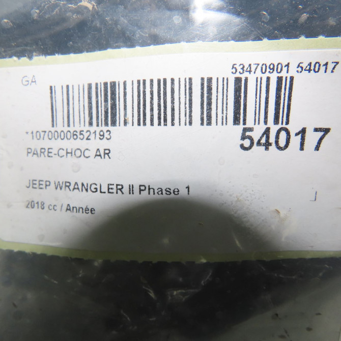 Pare-choc arrière occasion JEEP WRANGLER II Phase 1 04-2007->... K6QE27RXFAB 3