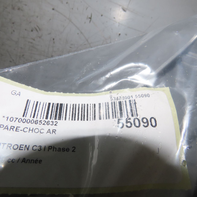 Pare-choc arrière occasion CITROEN C3 I Phase 2 10-2005->12-2010 7410R6 7