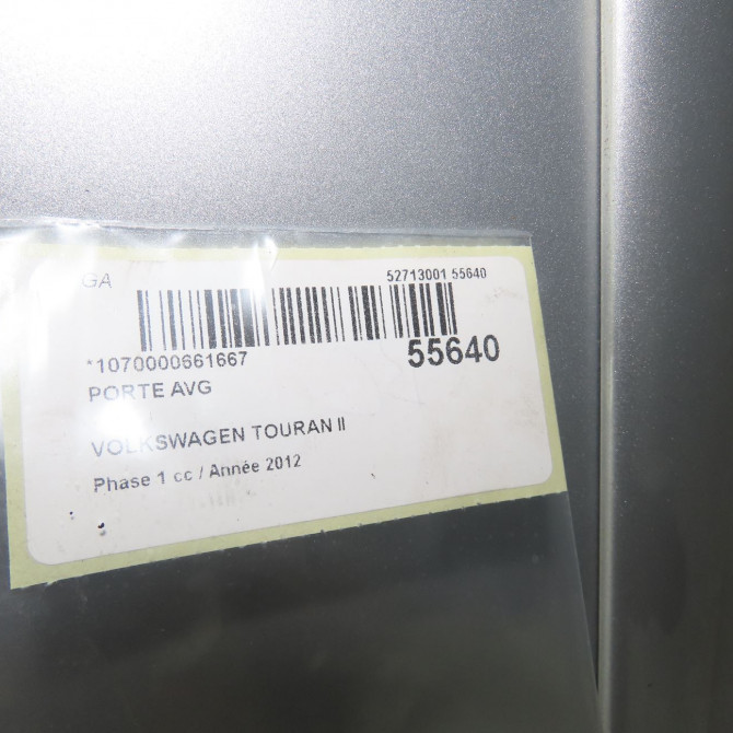 Porte avant gauche occasion VOLKSWAGEN TOURAN II Phase 1 09-2010->12-2015 2.0 TDI 140ch 1T0831055AB 5