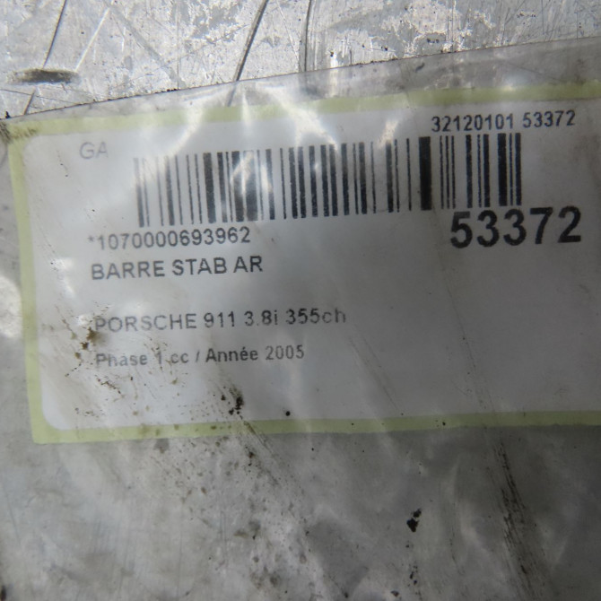 Barre stab ar occasion PORSCHE 911 Phase 1 07-2004->07-2008 3.8i 355ch 99733370118 2