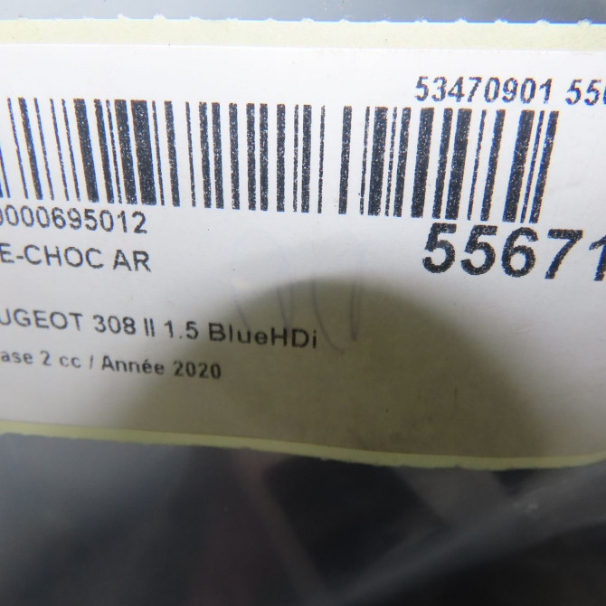Pare-choc arrière occasion PEUGEOT 308 II Phase 1 04-1995->04-1999 1.5 BlueHDi 130ch 1610766980 4
