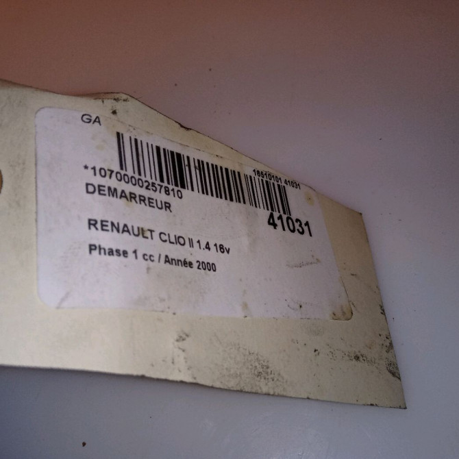 Démarreur occasion RENAULT CLIO II Phase 1 03-1998->06-2001 1.4 16v 8200049826 7