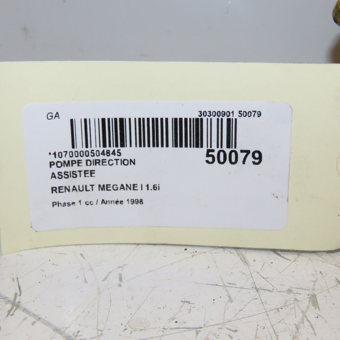 Pompe direction assistee occasion RENAULT MEGANE I Phase 1 11-1995->03-1999 1.6i 7700840724 5