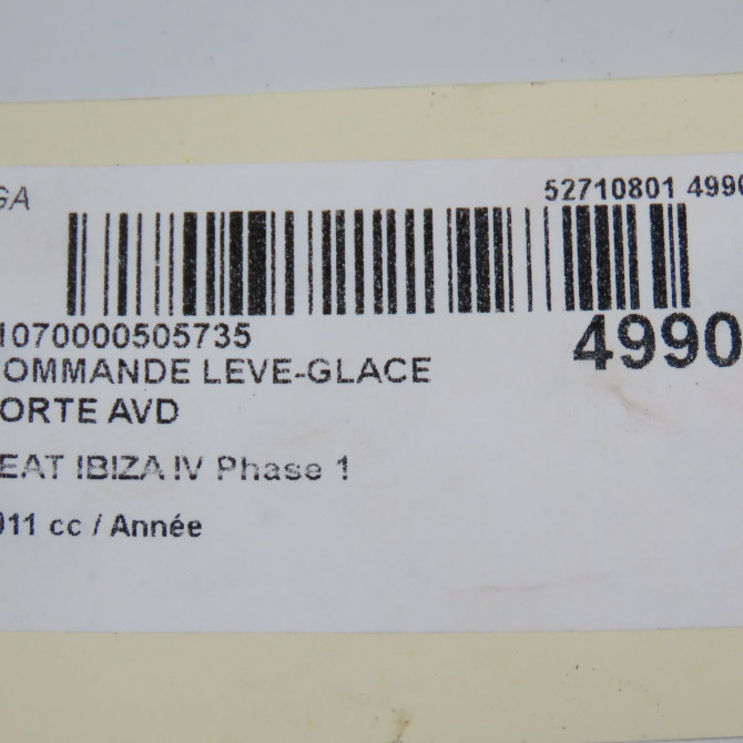 Commande lève-glace porte avant droite occasion SEAT IBIZA IV Phase 1 05-2008->01-2012 7L6959855BREH 4