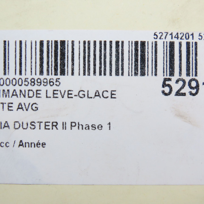 Commande lève-glace porte avant gauche occasion DACIA DUSTER II Phase 1 10-2017->... 254112588R 7