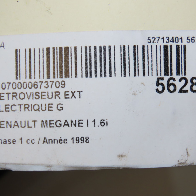 Retroviseur exterieur electrique gauche occasion RENAULT MEGANE I Phase 1 11-1995->03-1999 1.6i 7700834183 6
