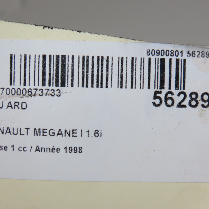 Feu arrière droit occasion RENAULT MEGANE I Phase 1 11-1995->03-1999 1.6i 7701040606 5