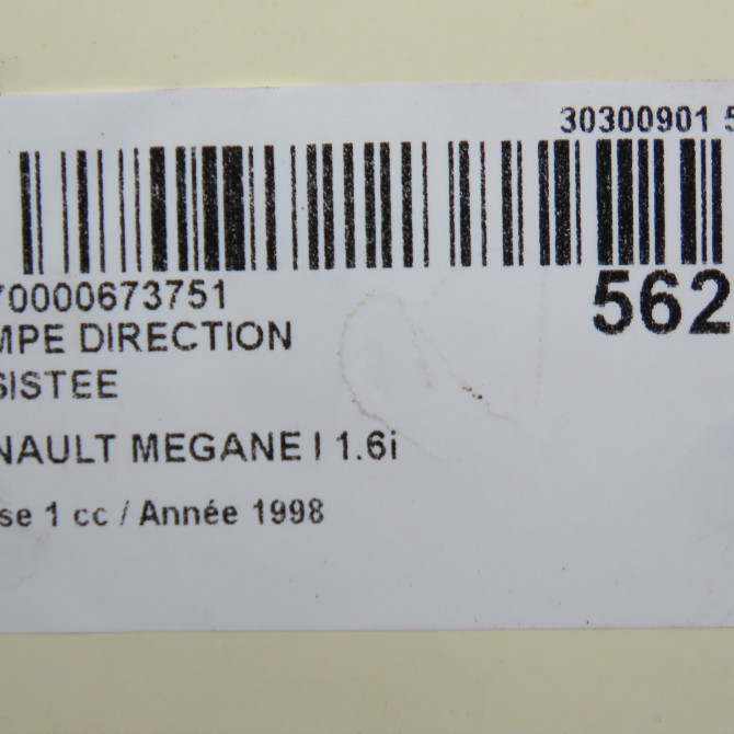 Pompe direction assistee occasion RENAULT MEGANE I Phase 1 11-1995->03-1999 1.6i 7700840724 6