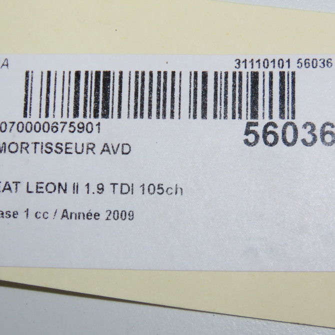 Amortisseur avant droit occasion SEAT LEON II Phase 1 09-2005->05-2009 1.9 TDI 105ch 1K0413031EM 7