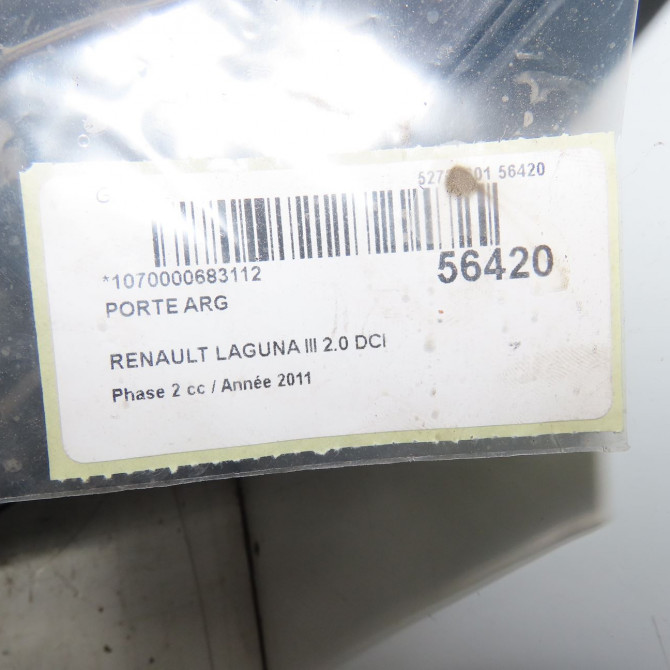 Porte arrière gauche occasion RENAULT LAGUNA III Phase 2 11-2010->03-2013 2.0 DCI 16v 130ch 821010023R 5