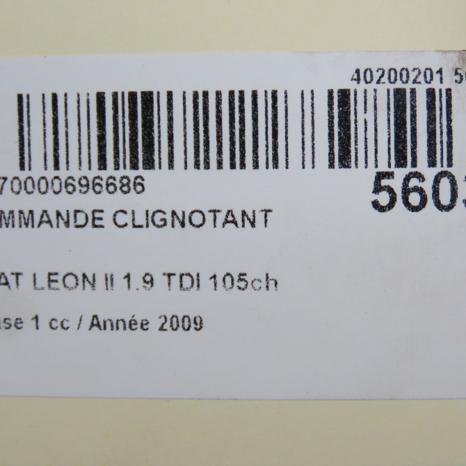 Commande clignotant occasion SEAT LEON II Phase 1 09-2005->05-2009 1.9 TDI 105ch 1K0953513G9B9 6