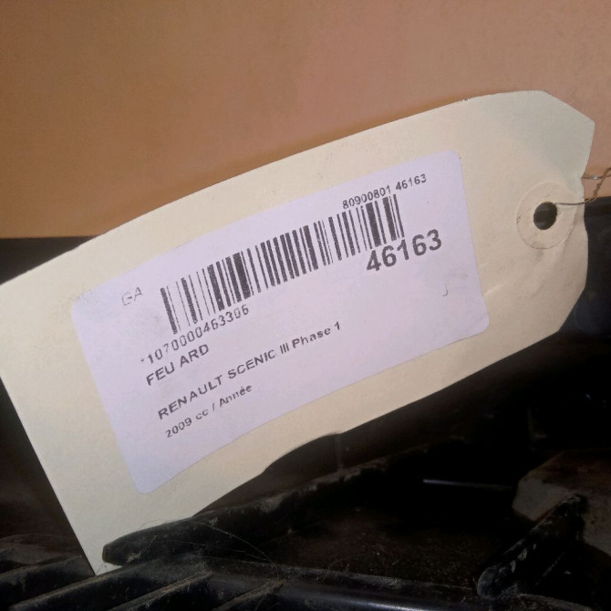 Feu arrière droit occasion RENAULT SCENIC III Phase 1 04-2009->11-2011 265500013R 4