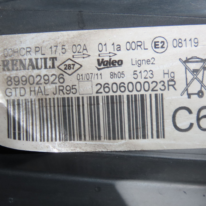 Phare gauche occasion RENAULT SCENIC III Phase 1 04-2009->11-2011 1.6 DCI 130ch 260606760R 5