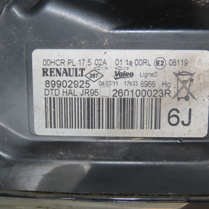 Phare droit occasion RENAULT SCENIC III Phase 1 04-2009->11-2011 1.6 DCI 130ch 260108250R 4