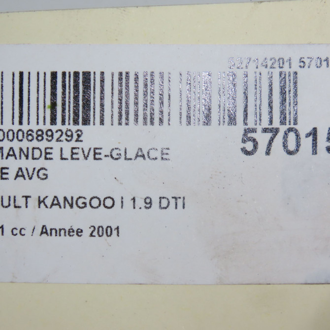 Commande lève-glace porte avant gauche occasion RENAULT KANGOO I Phase 1 09-1997->06-2003 1.9 DTI 8v 80ch 8200090327 6