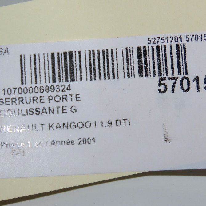 Serrure porte coulissante g occasion RENAULT KANGOO I Phase 1 09-1997->06-2003 1.9 DTI 8v 80ch 8200051735 5