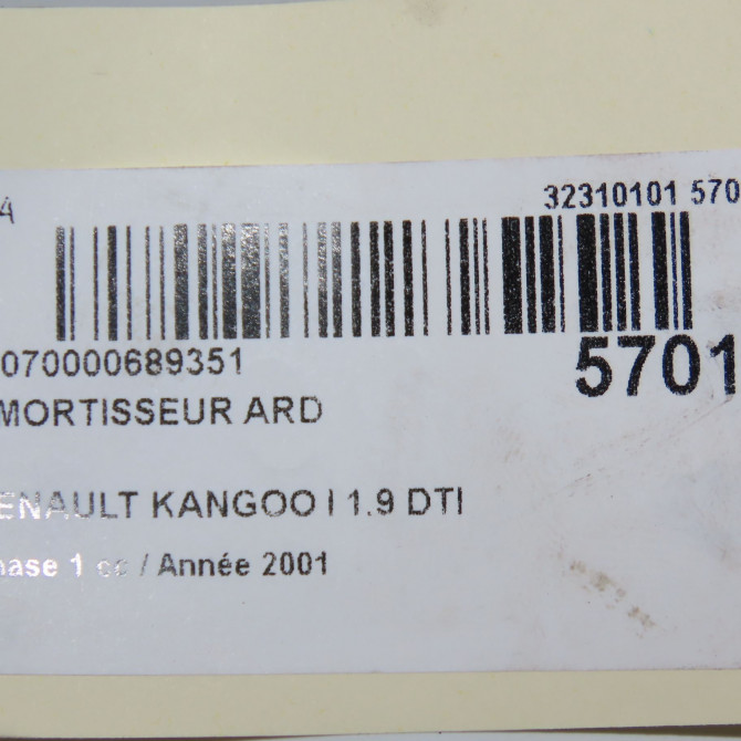 Amortisseur arrière droit occasion RENAULT KANGOO I Phase 1 09-1997->06-2003 1.9 DTI 8v 80ch 8200675679 6
