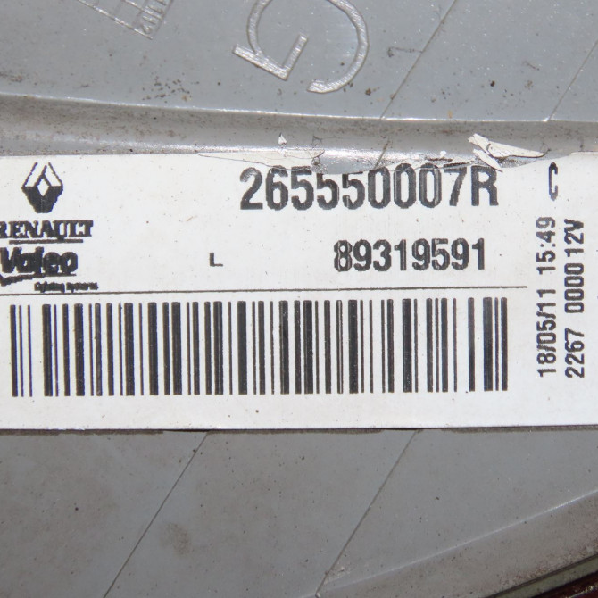 Feu arrière gauche occasion RENAULT MEGANE III Phase 1 11-2008->01-2012 1.5 DCI 110ch 265550007R 4