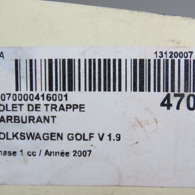 Volet de trappe carburant occasion VOLKSWAGEN GOLF V Phase 1 11-2003->10-2008 1.9 TDI 105ch 1K9809857BGRU 5