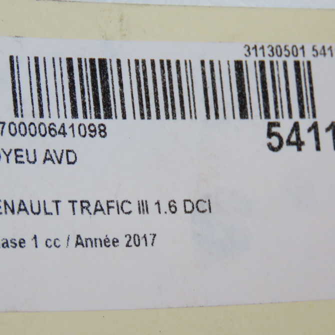 Moyeu avd occasion RENAULT TRAFIC III Phase 1 06-2014->... 1.6 DCI 120ch 402026199R 6