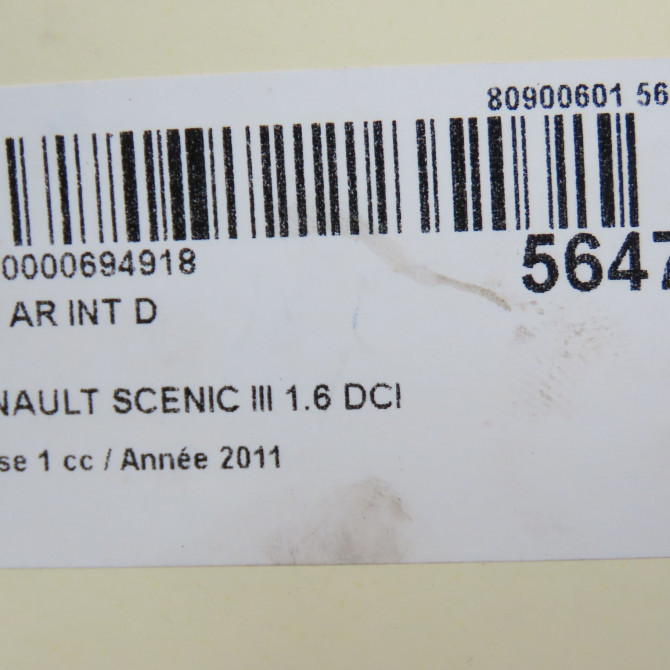 Feu arrière intérieur droit occasion RENAULT SCENIC III Phase 1 04-2009->11-2011 1.6 DCI 130ch 265500018R 5