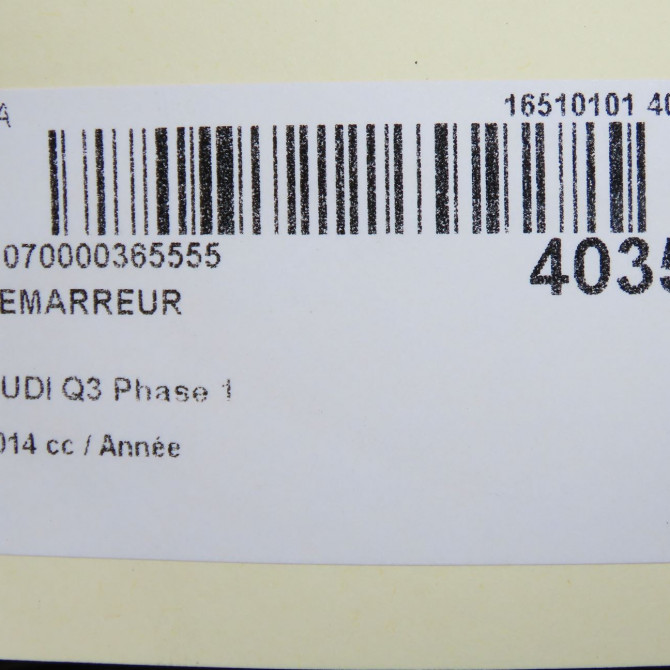 Démarreur occasion AUDI Q3 Phase 1 06-2011->... 2E911022H 7