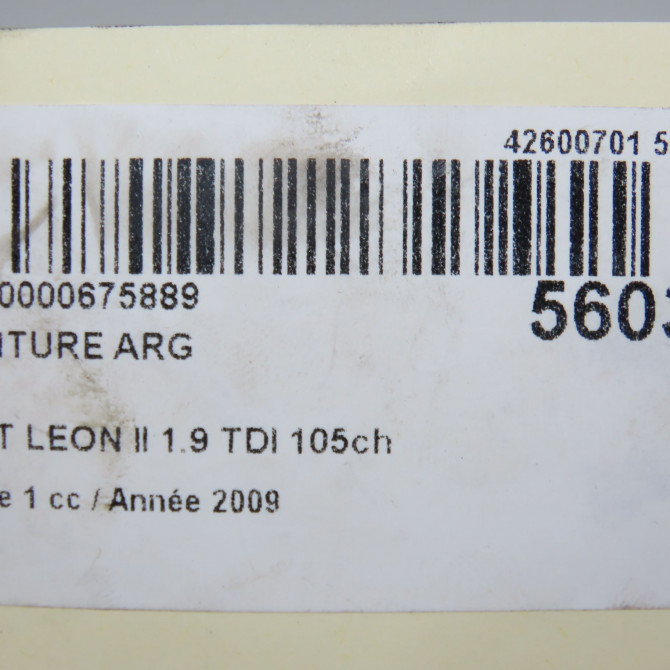 Ceinture arrière gauche occasion SEAT LEON II Phase 1 09-2005->05-2009 1.9 TDI 105ch 1P0857805DRAA 6