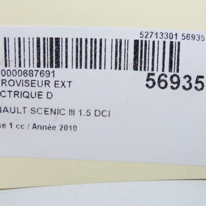Retroviseur exterieur electrique droit occasion RENAULT SCENIC III Phase 1 04-2009->11-2011 1.5 DCI 105ch 963017468R 6