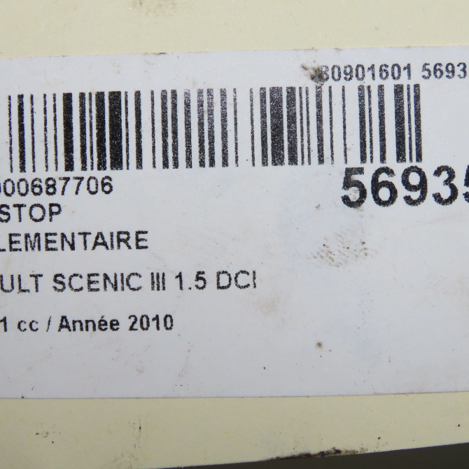 Feux stop supplementaire occasion RENAULT SCENIC III Phase 1 04-2009->11-2011 1.5 DCI 105ch 265900024R 5