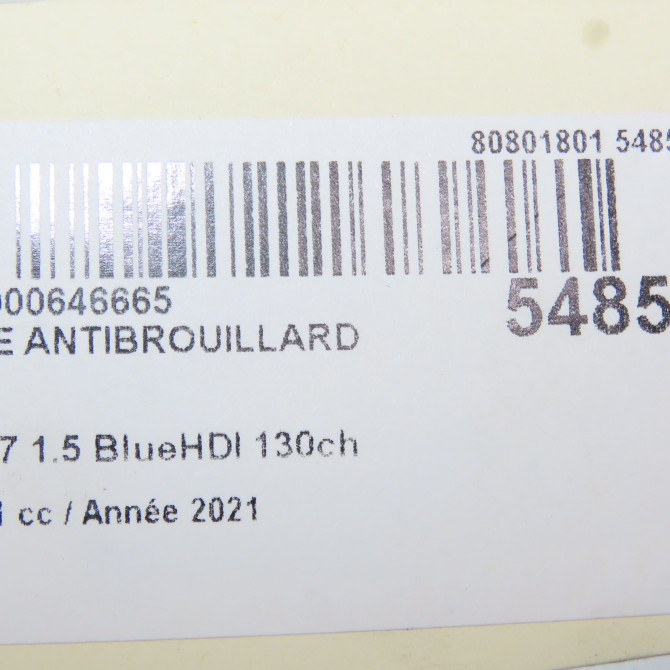Phare antibrouillard avant gauche occasion DS 146 Phase 1 04-1995->04-1999 1.5 BlueHDI 130ch 9811333380 6