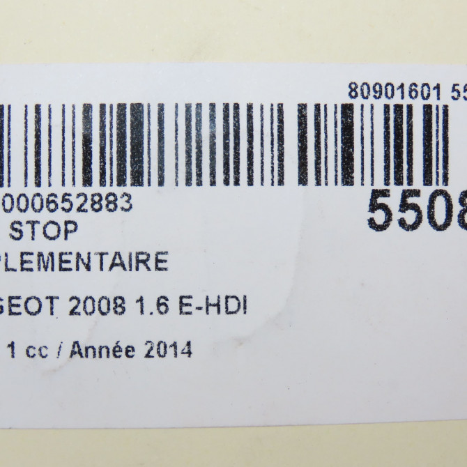 Feux stop supplementaire occasion PEUGEOT 2008 Phase 1 01-2013->... 1.6 E-HDI 92ch 6351LX 5