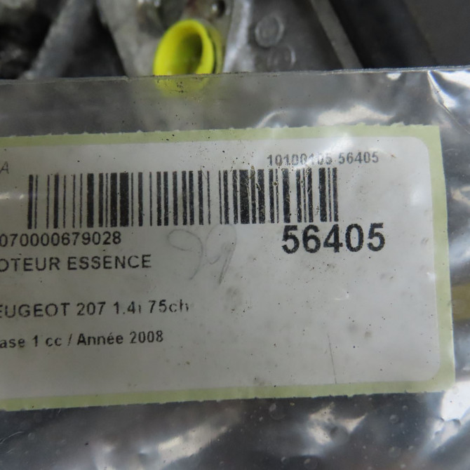 Moteur essence occasion PEUGEOT 207 Phase 1 04-2006->06-2013 1.4i 75ch 135CW 6