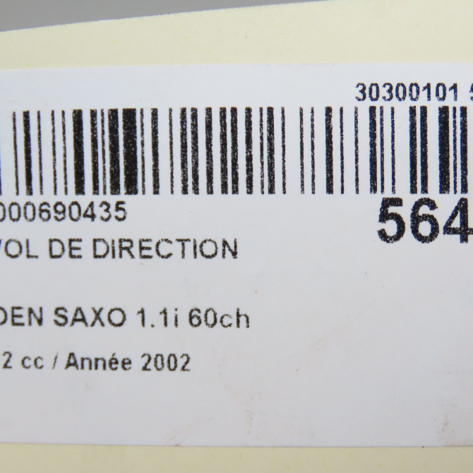 Antivol de direction occasion CITROEN SAXO Phase 2 09-1999->12-2004 1.1i 60ch 4162W1 4