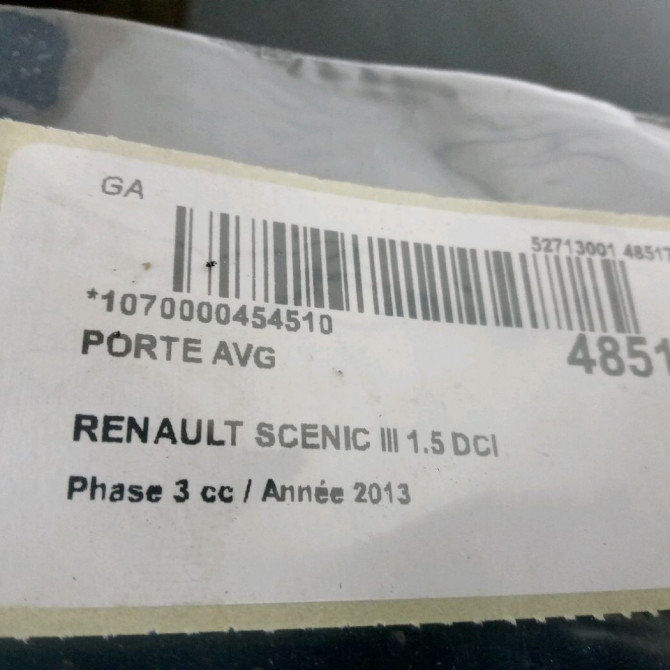 Porte avant gauche occasion RENAULT SCENIC III Phase 3 04-2013->... 1.5 DCI 110ch 801014883R 3